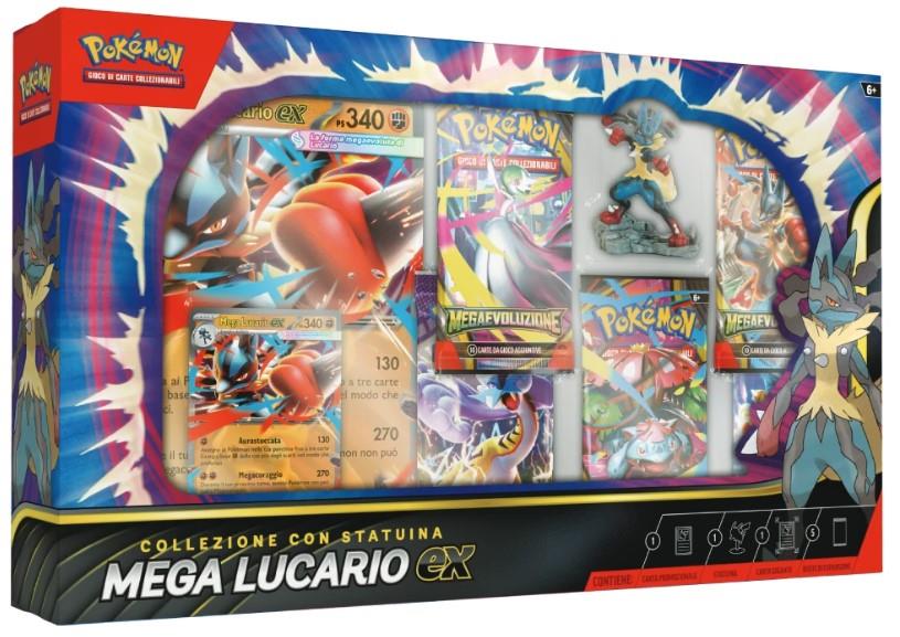 POKEMON COLLEZIONE CON STATUINA MEGA LUCARIO EX