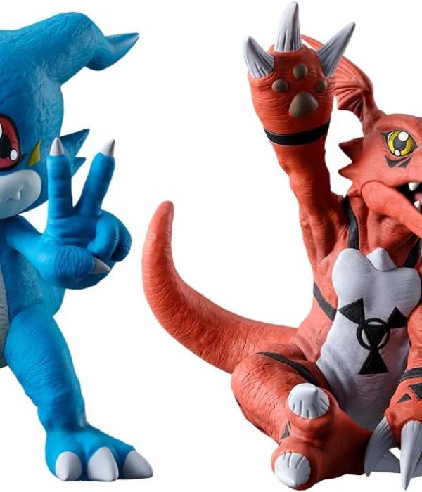 DIGIMON ACTION FIGURE Banpresto - Figurine Digimon - Veemon & Guilmon Ichibansho 7cm
