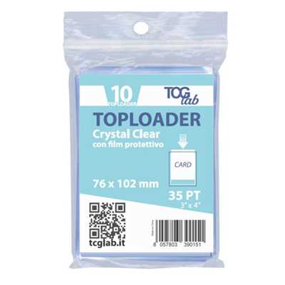 TcgLab Toploader Crystal Clear con Film Protettivo - (Busta 10pz)