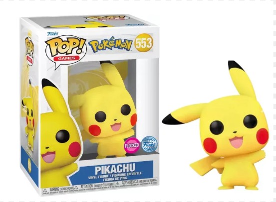POKEMON - POP FUNKO VINYL FIGURE 553 PIKACHU (WAVING) (FL) 9CM GA EXCL FLOCKED - SE