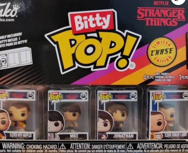 Funko Bitty POP STRANGER THINGS 4 Pack ELEVEN, MIKE, JONATHAN, ELEVEN CHASE 1/6