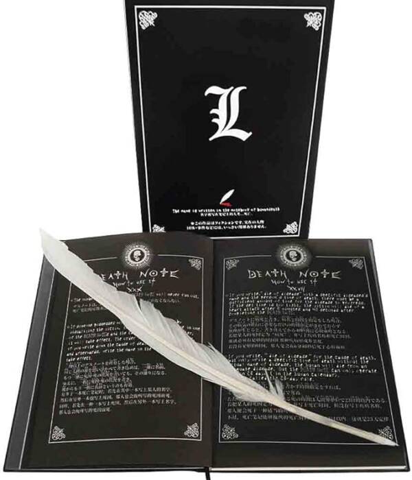 Death Note taccuino con piuma