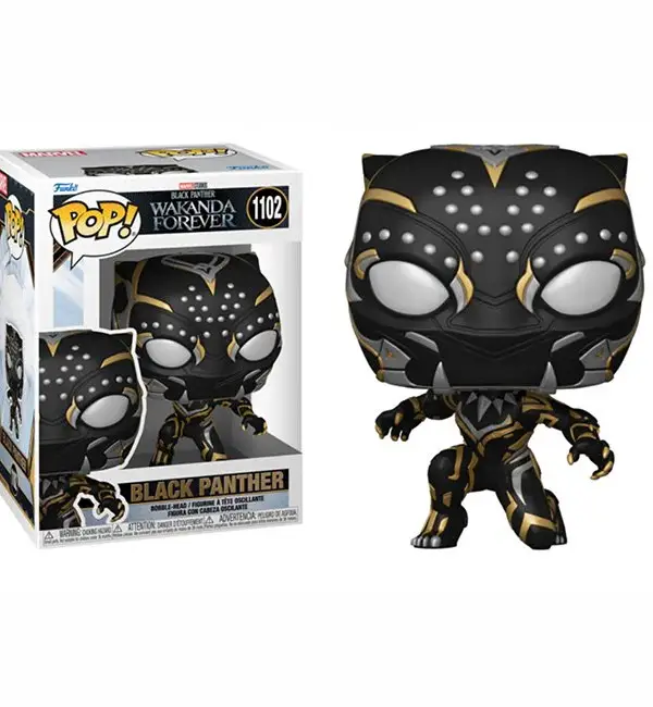 MARVEL: BLACK PANTHER WAKANDA FOREVER - POP FUNKO VINYL FIGURE 1102 BLACK PANTHER 9CM