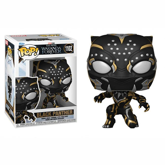 MARVEL: BLACK PANTHER WAKANDA FOREVER - POP FUNKO VINYL FIGURE 1102 BLACK PANTHER 9CM