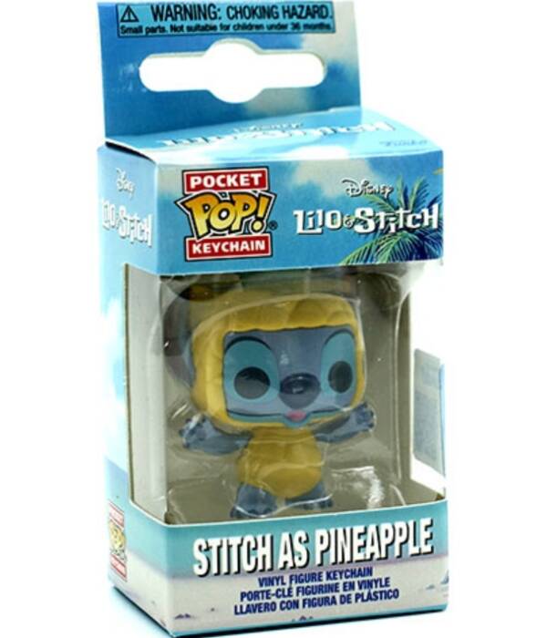 DISNEY STITCH PINEAPPLE POCKET POP KEYCHAIN