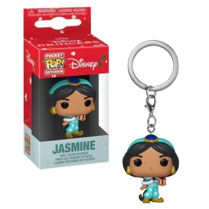 Funko Pop! Keychain &ndash; Disney Princesses: Jasmine (Holiday Edition)