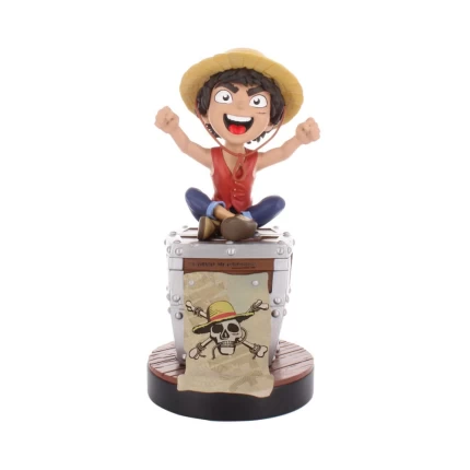 NETFLIX: ONE PIECE - CABLE GUYS FIGURE - HOLDEM - CHARGING HOLDER - LUFFY WANTED POSTER