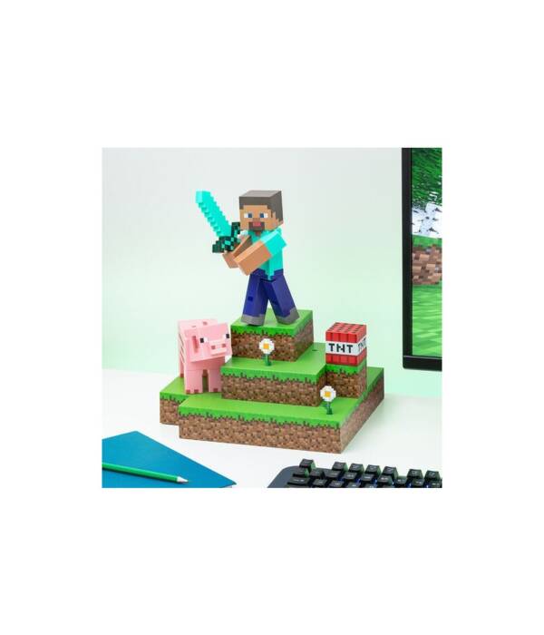 PALADONE MINECRAFT STEVE DIORAMA LAMPADA 30CM
