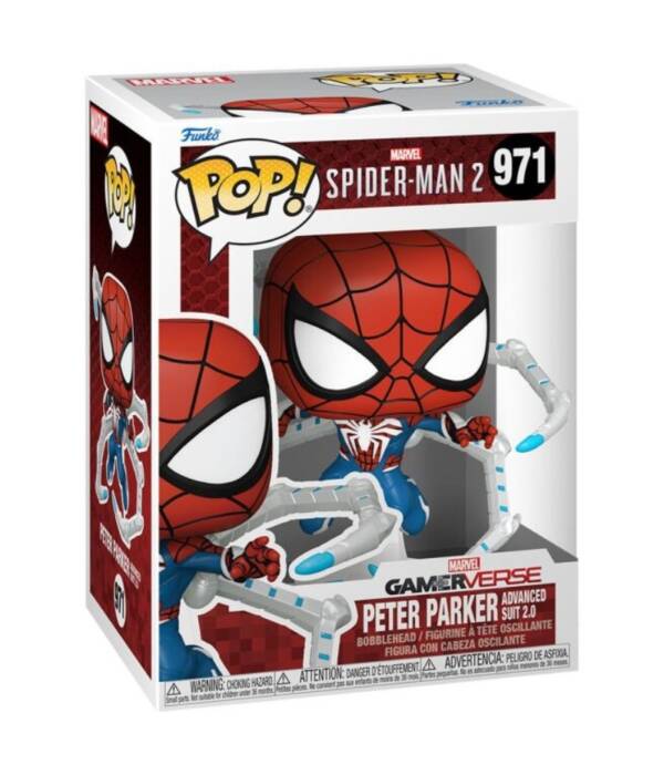 PLAYSTATION - SPIDER-MAN 2 - POP FUNKO VINYL FIGURE 971 PETER PARKER SUIT 9CM