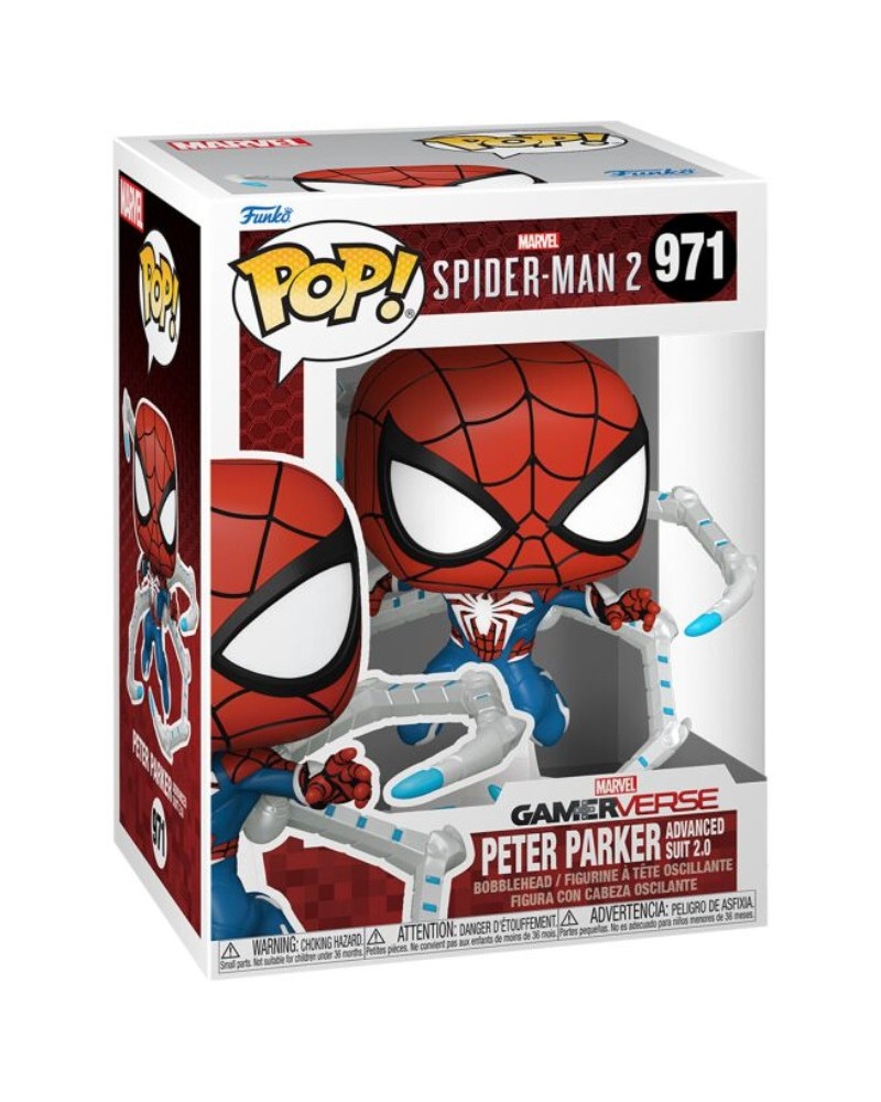 PLAYSTATION - SPIDER-MAN 2 - POP FUNKO VINYL FIGURE 971 PETER PARKER SUIT 9CM
