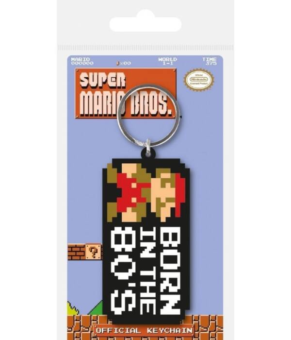PYRAMID NINTENDO SUPER MARIO BROS. - PORTACHIAVI IN GOMMA: BORN IN THE 80'S