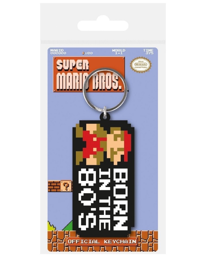PYRAMID NINTENDO SUPER MARIO BROS. - PORTACHIAVI IN GOMMA: BORN IN THE 80'S