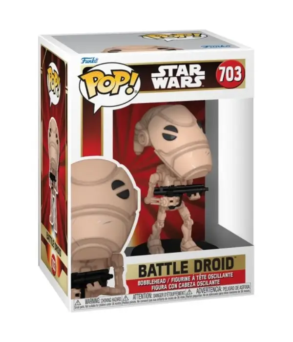 STAR WARS: THE PHANTOM MENACE - POP FUNKO VINYL FIGURE 703 BATTLE DROID 9CM