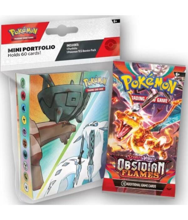 Pokemon Collectors Mini Portfolio Card Album + 1 Booster Pack Obsidian Flames