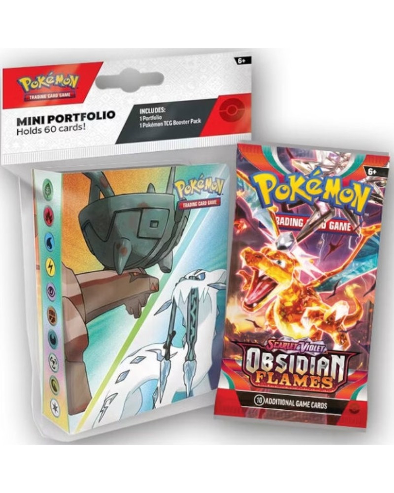 Pokemon Collectors Mini Portfolio Card Album + 1 Booster Pack Obsidian Flames