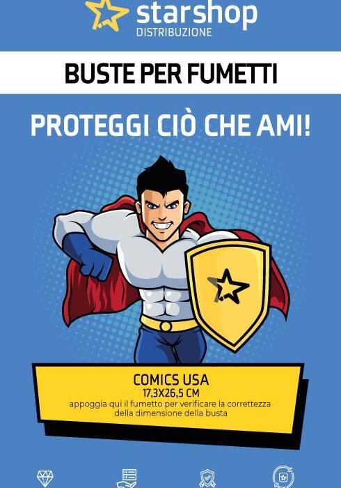 BUSTE FUM COMICS USA 17,3X26,5+4,5