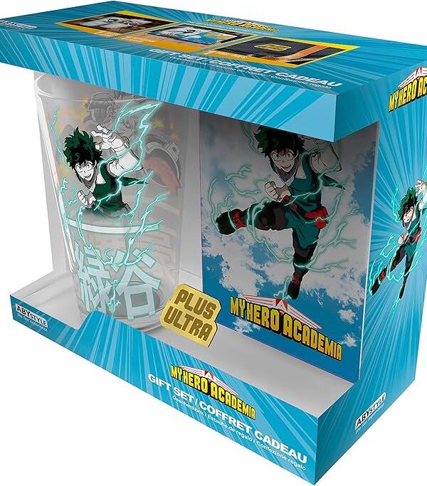 MY HERO ACADEMIA - Confezione di bicchieri XXL + spilla + quaderno "Hero