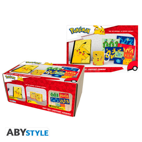 POKEMON - Confezione: Quaderno A5 + Tazza da 320 ml + Cartoline "Pikachu"