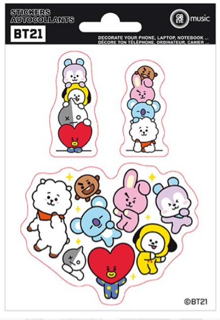 Set 7 stickers - BT21 - GB Eye