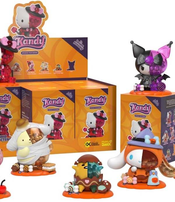 MIGHT JAXX KANDY X SANRIO SPOOKY FUN/FIGURA DA COLLEZIONE CON SCATOLA A SORPRESA