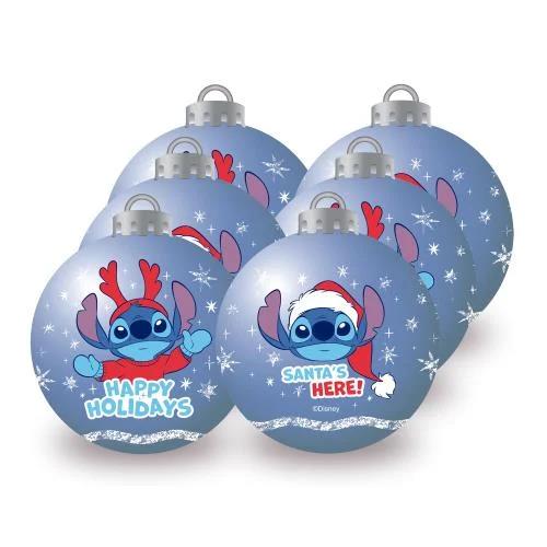 STITCH 6 CHRISTMAS BAUBLES PACK BLUE