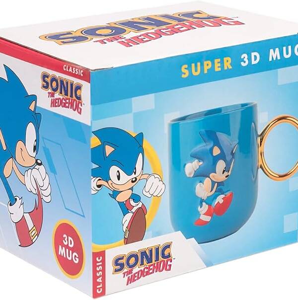 Tazza Sonic 3D - Tazza Sonic Bambino Colazione Ceramica 350 ml