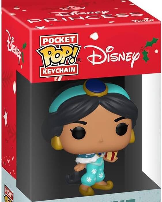 Funko Pop! Keychain &ndash; Disney Princesses: Jasmine (Holiday Edition)