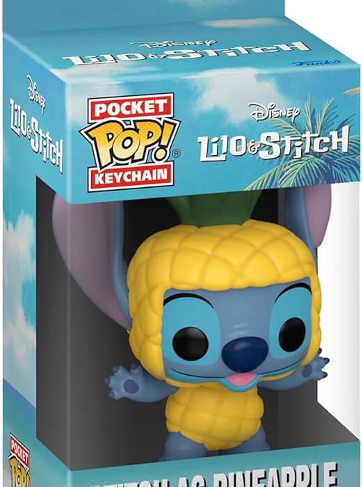 DISNEY STITCH PINEAPPLE POCKET POP KEYCHAIN