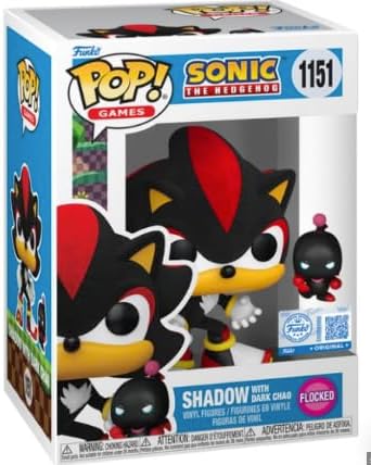 Funko Pop! Games: Sonic The Hedgehog - Shadow with Dark Chao (Flocked) (Special Edition) #1151