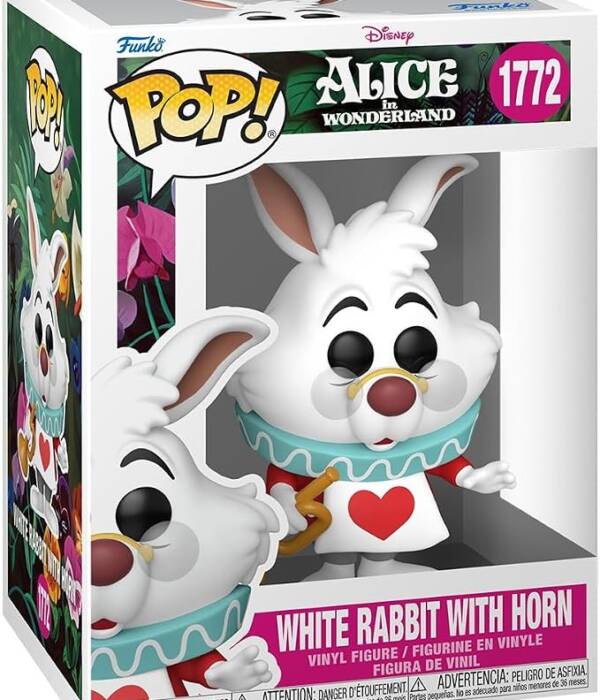 Alice In Wonderland - 1772 White Rabbit With Horn
