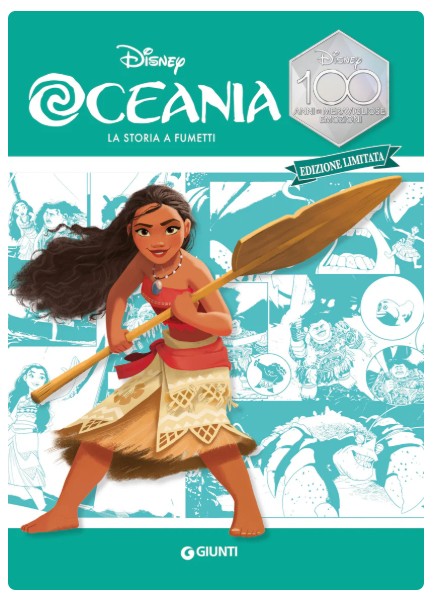 Oceania La storia a fumetti Edizione limitata Disney 100 Anni di meravigliose emozioni